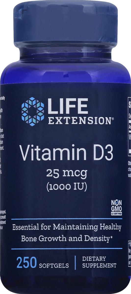 slide 1 of 8, LifeExtension Vitamin D3 250 ea, 250 ct
