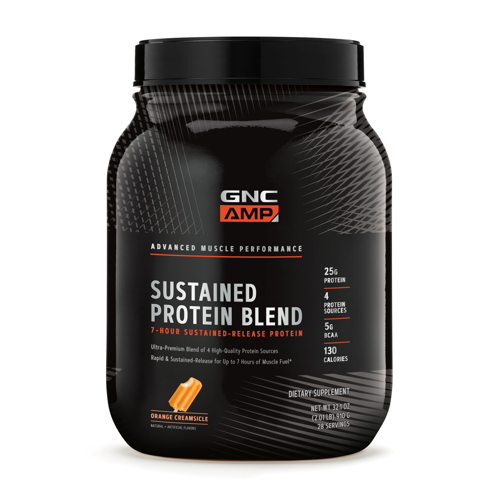 slide 1 of 1, GNC AMP Sustained Protein Blend - Orange Creamsicle, 2.01 lb