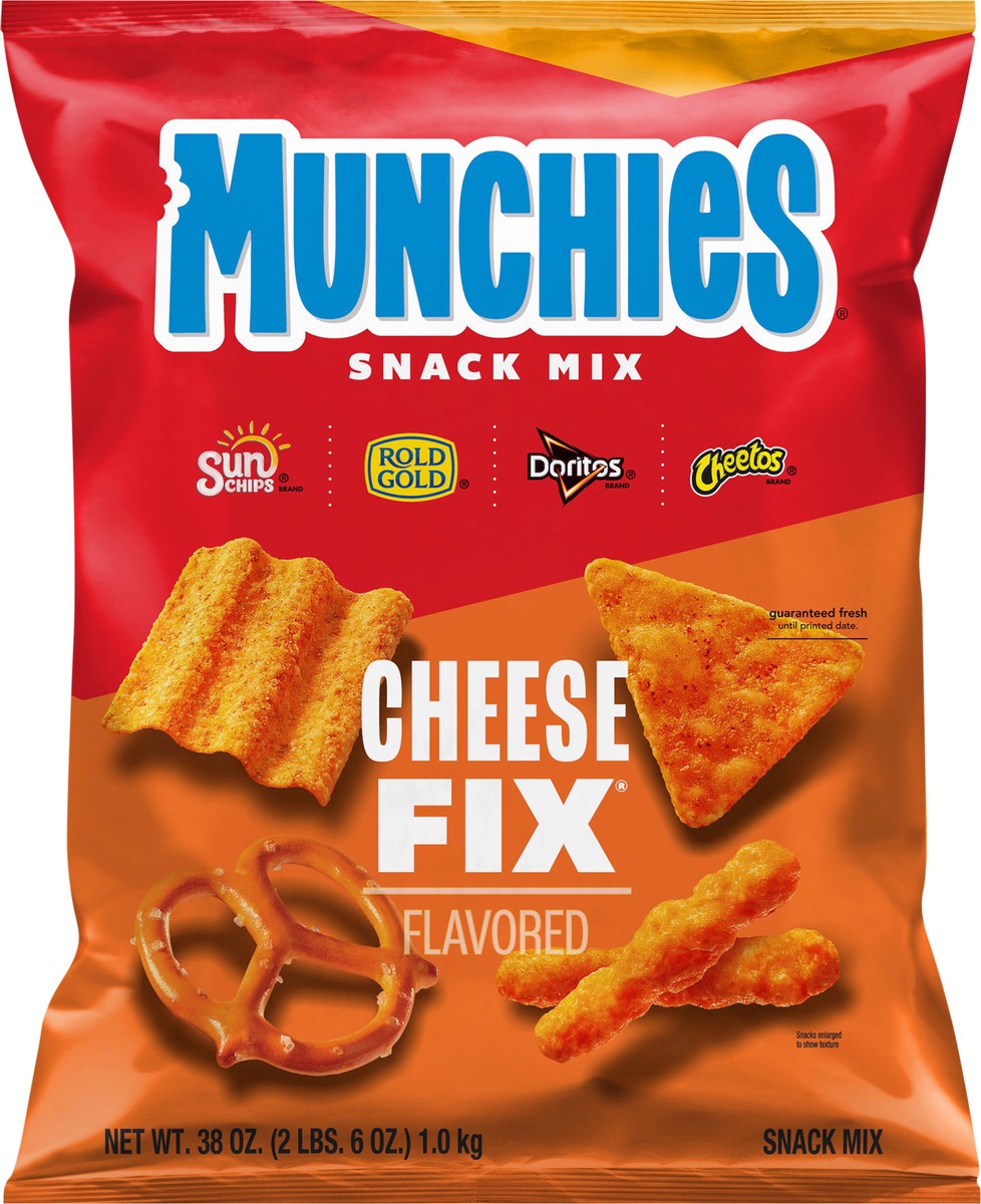slide 4 of 9, Munchies Snack Mix Cheese Fix Flavored 38 Oz, 38 oz