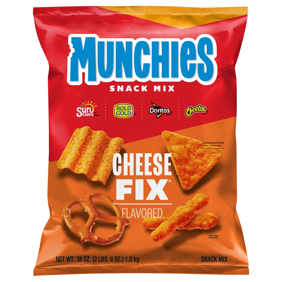 slide 6 of 9, Munchies Snack Mix Cheese Fix Flavored 38 Oz, 38 oz