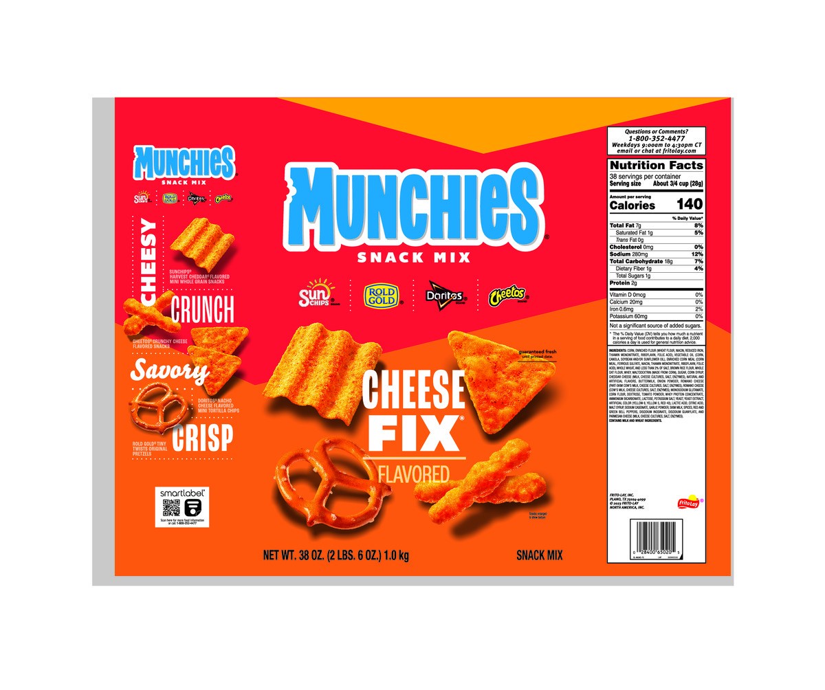 slide 9 of 9, Munchies Snack Mix Cheese Fix Flavored 38 Oz, 38 oz