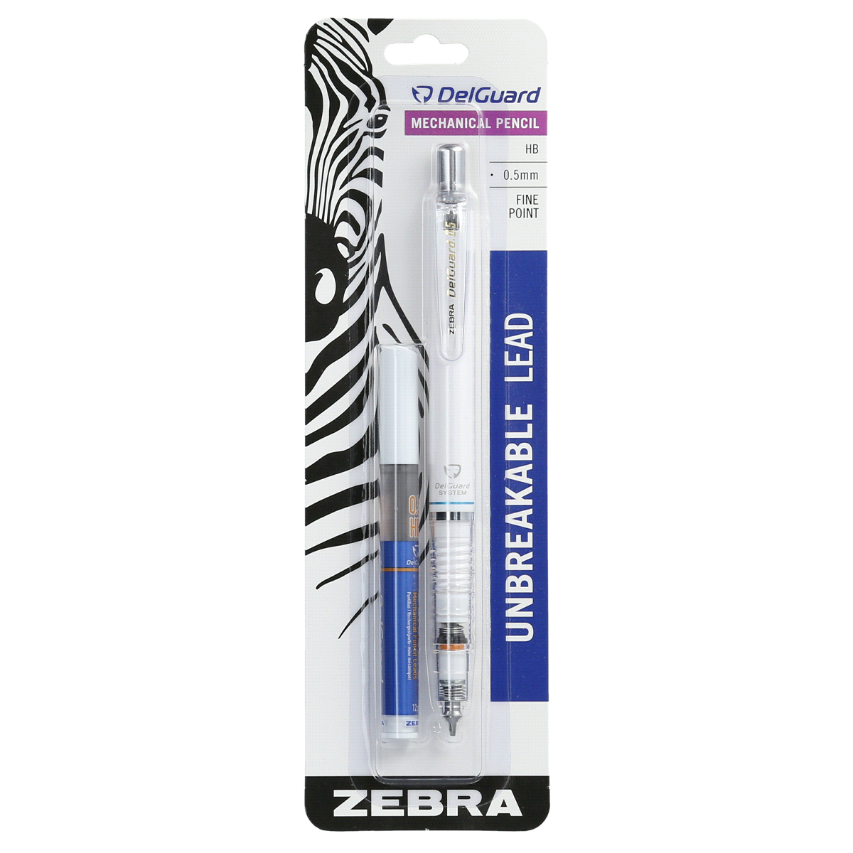 slide 1 of 1, Zebra Pen Delguard Fine Point Mechanical Pencil, 1 ct