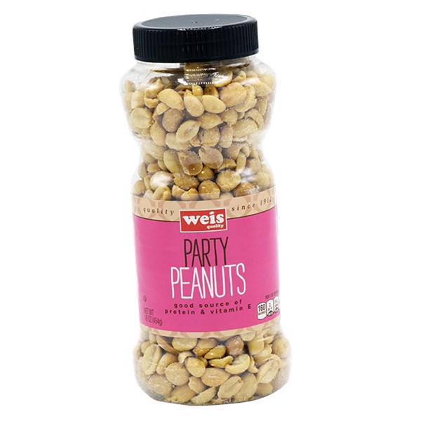 slide 1 of 1, Weis Quality Party Peanuts, 16 oz