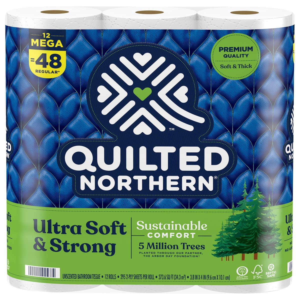 slide 3 of 8, Quilted Northern Ultra Soft & Strong Toilet Paper, 12 Mega Rolls, 12 ct