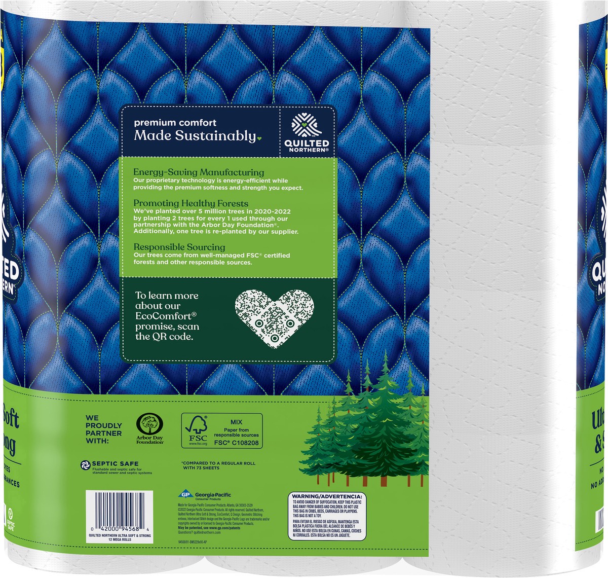 slide 8 of 8, Quilted Northern Ultra Soft & Strong Toilet Paper, 12 Mega Rolls, 12 ct