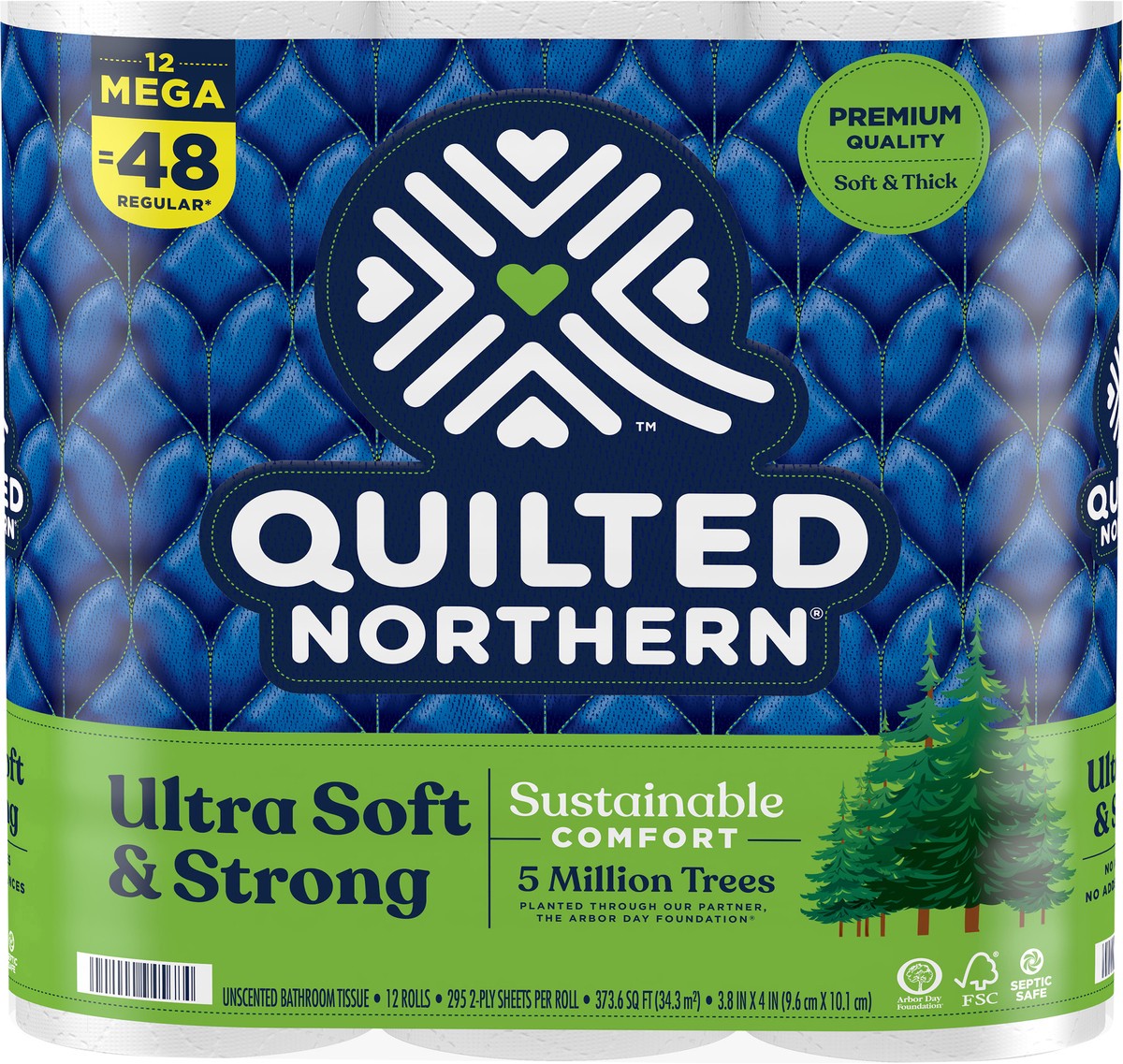 slide 4 of 8, Quilted Northern Ultra Soft & Strong Toilet Paper, 12 Mega Rolls, 12 ct