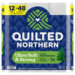 Quilted Northern Ultra Soft & Strong Toilet Paper, 12 Mega Rolls