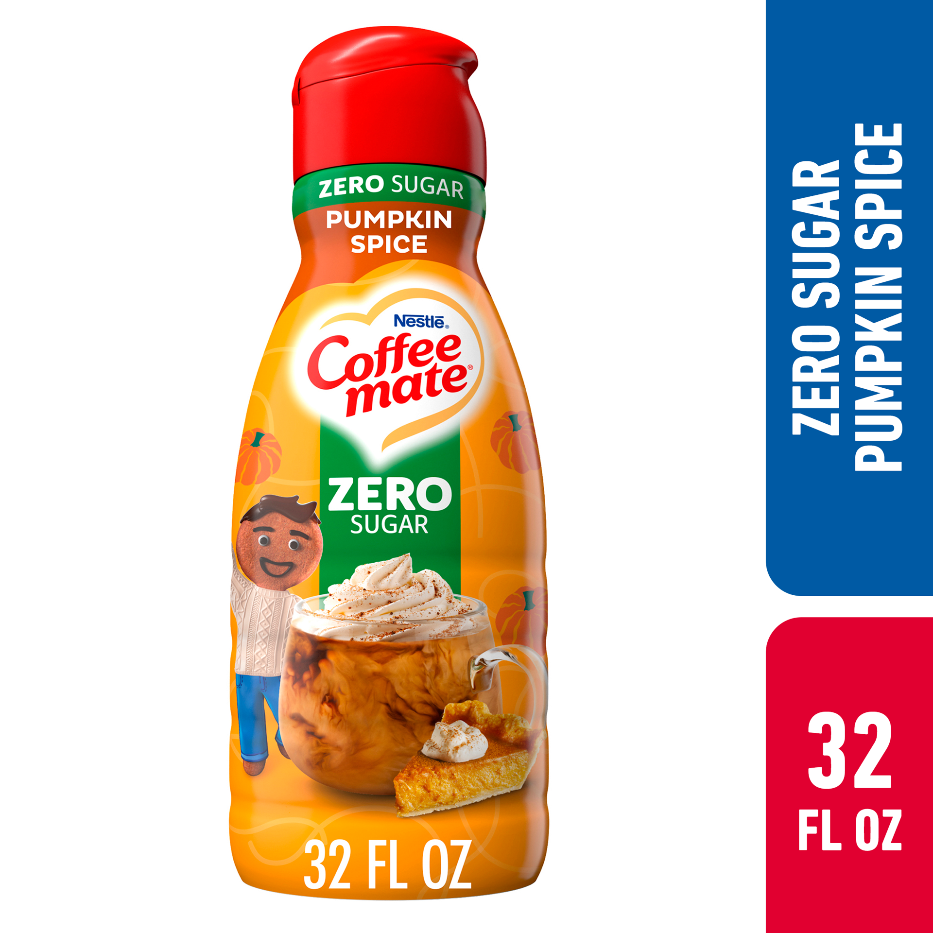 slide 1 of 3, Coffee mate Zero Sugar Pumpkin Spice Liquid Coffee Creamer, 32 oz