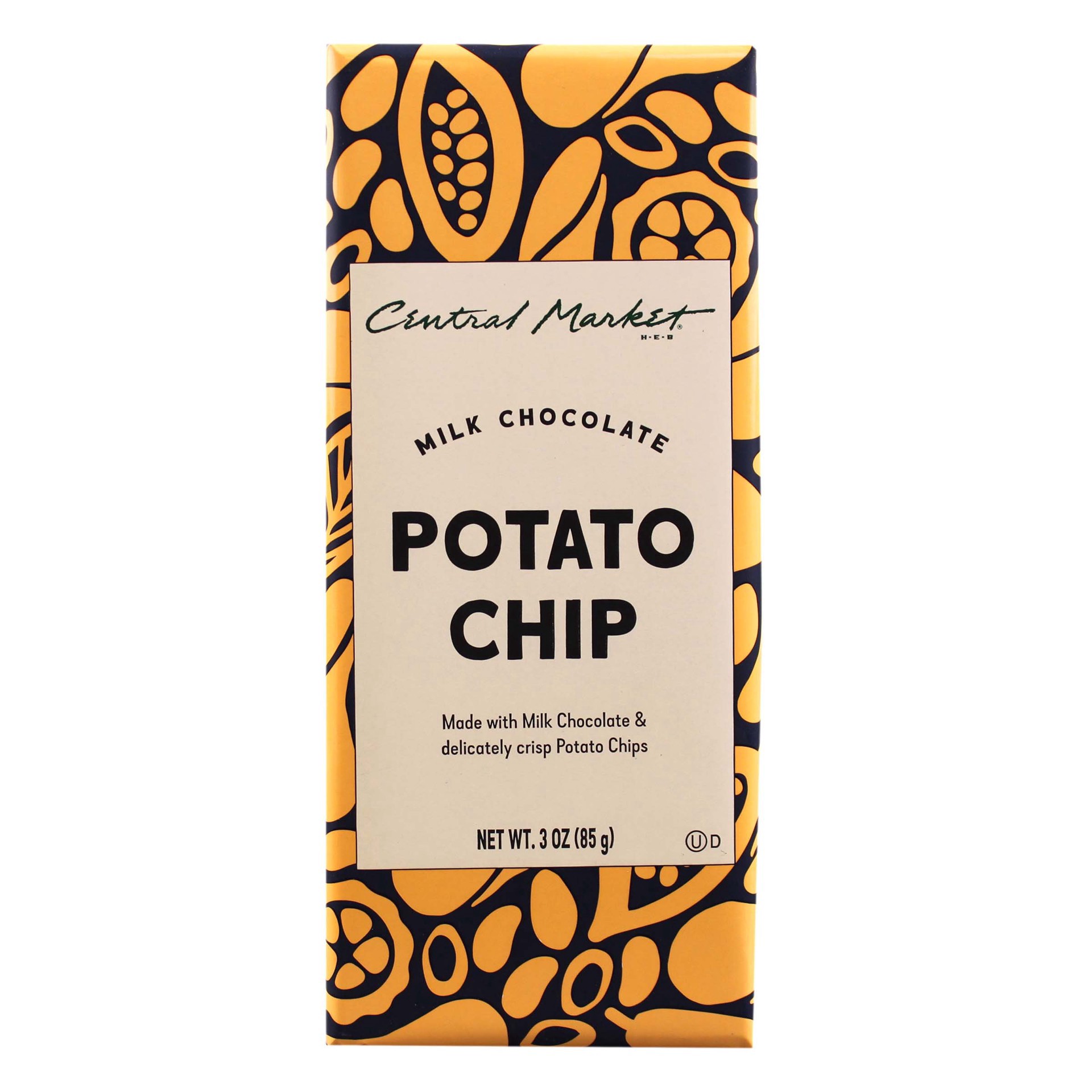 slide 1 of 1, Central Market Potato Chip Milk Chocolate Bar, 3 oz