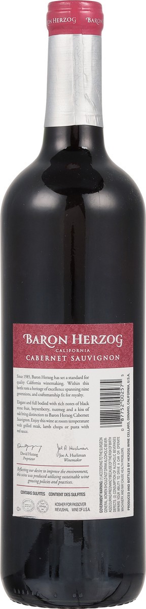 slide 5 of 9, Baron Herzog Cabernet Sauvignon, 750 ml