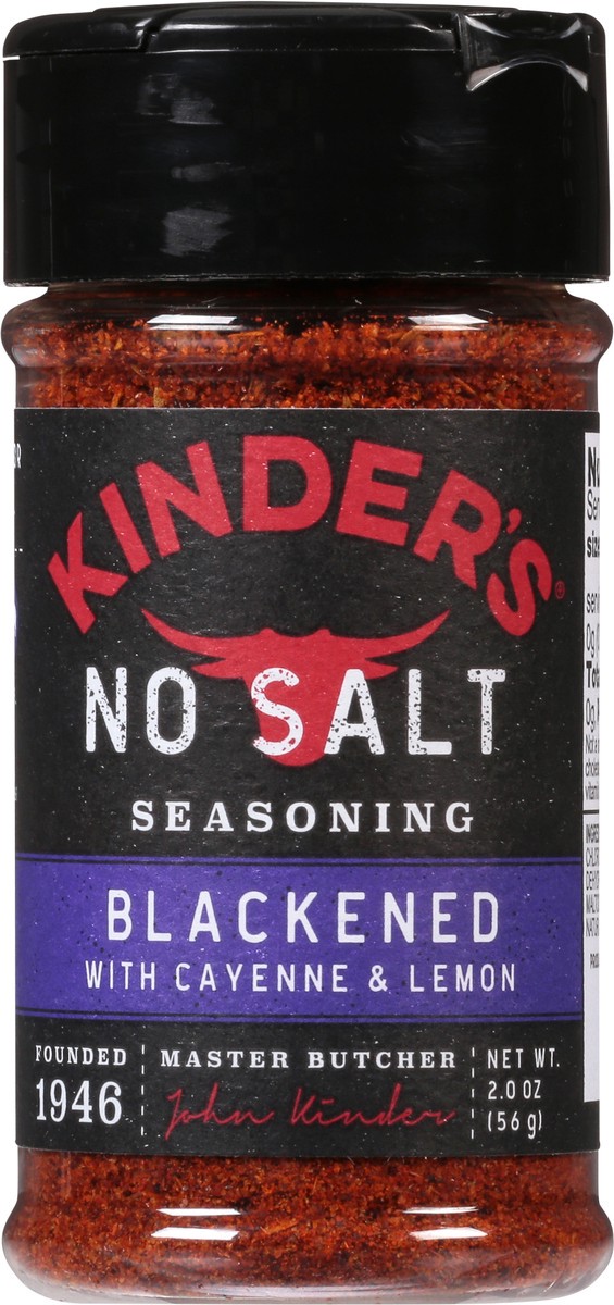 slide 10 of 11, Kinder's No Salt Blackened with Cayenne & Lemon Seasoning 2.0 oz, 2 oz