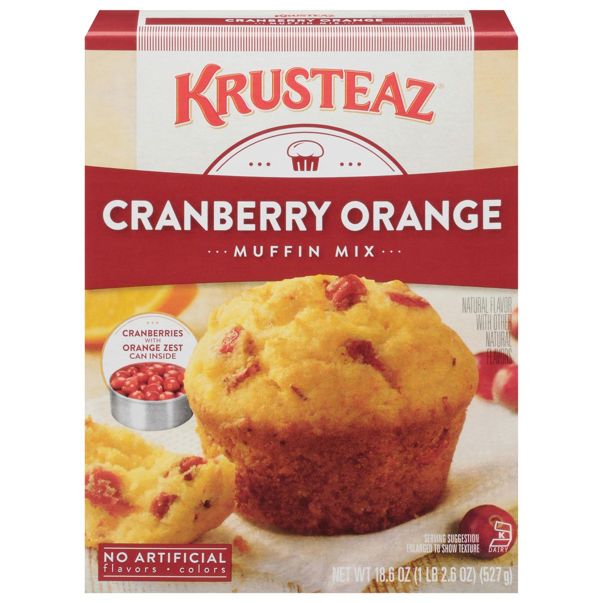 slide 1 of 8, Krusteaz Cranberry Orange Muffin Mix, 18.6 oz