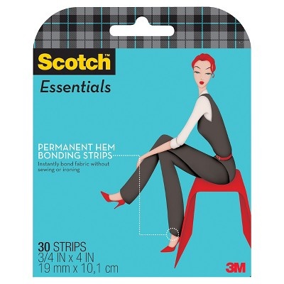 slide 1 of 4, Scotch Essentials Permanent Hem Bonding Strips, 30 ct