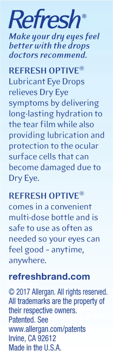 slide 3 of 5, Refresh Optive Lubricant Eye Drops, 0.5 fl oz