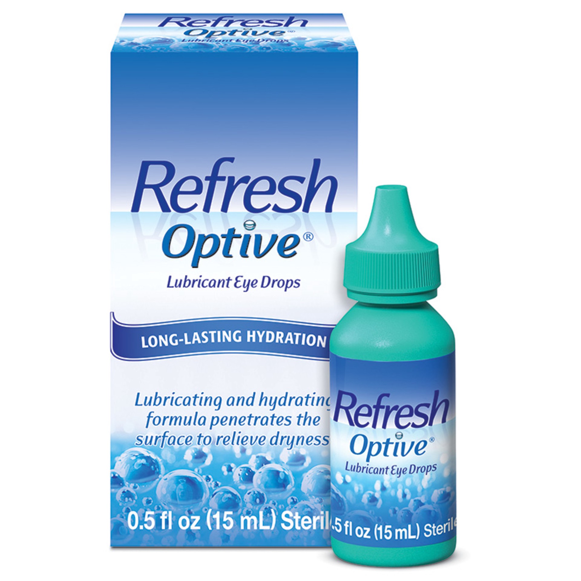 slide 1 of 5, Refresh Optive Lubricant Eye Drops, 0.5 fl oz