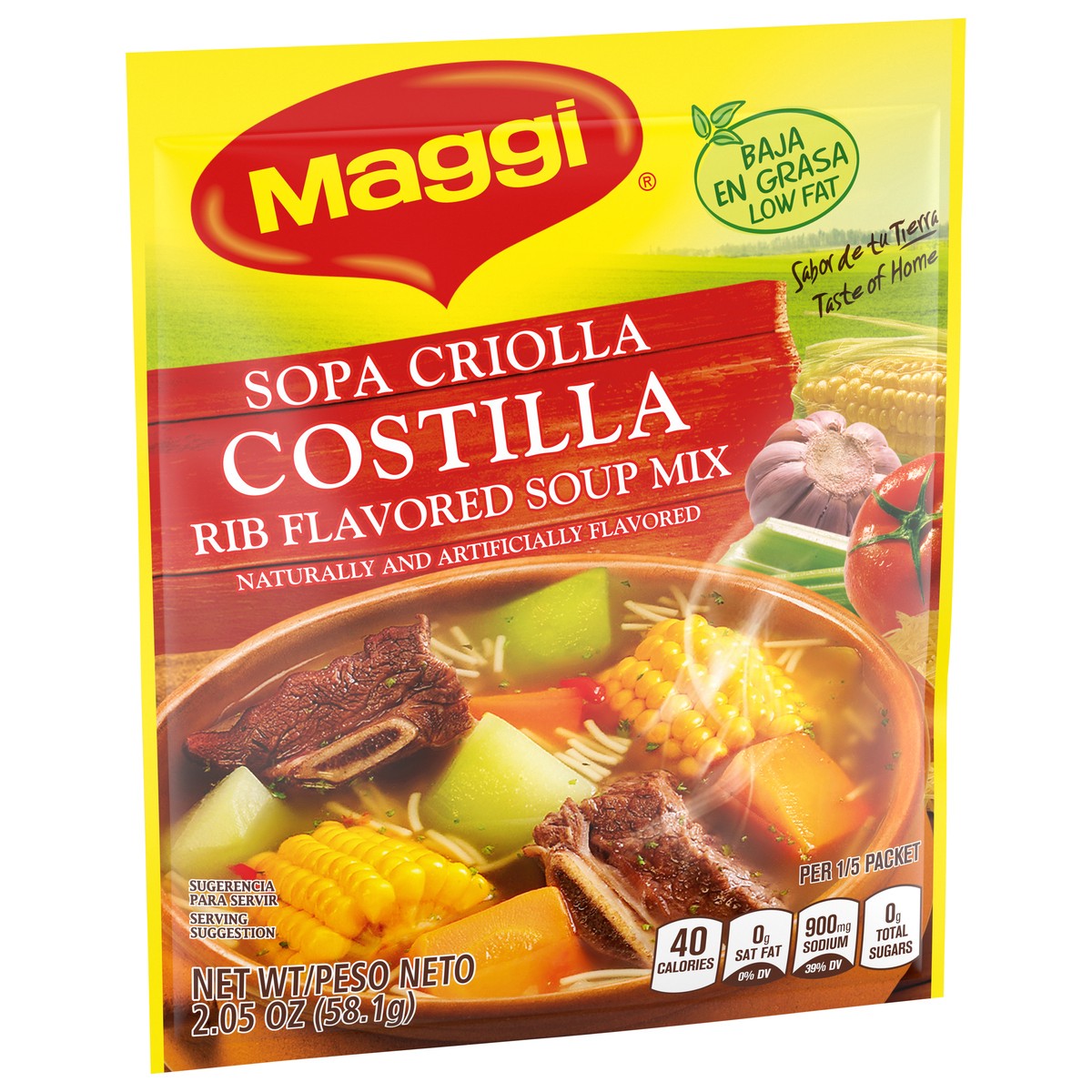 slide 2 of 9, Maggi Rib Flavored Soup Mix, 2.05 oz