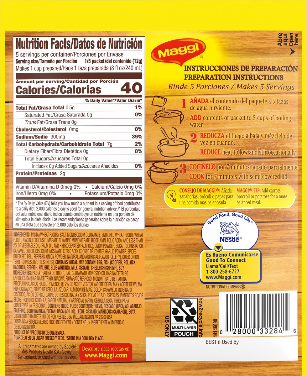 slide 5 of 9, Maggi Rib Flavored Soup Mix, 2.05 oz