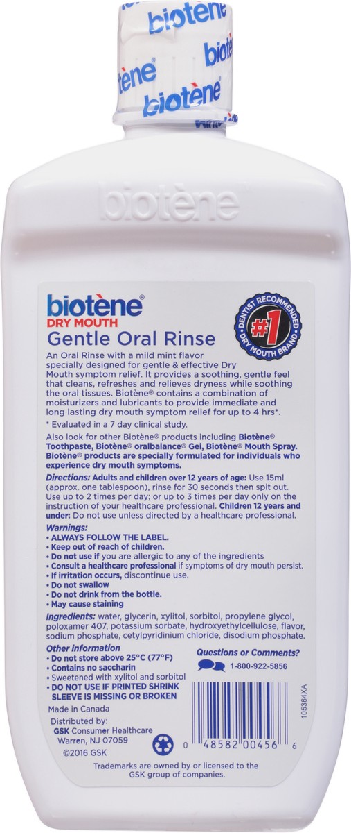 slide 10 of 13, Biotène Dry Mouth Mild Mint Gentle Oral Rinse 16 fl oz, 16 fl oz