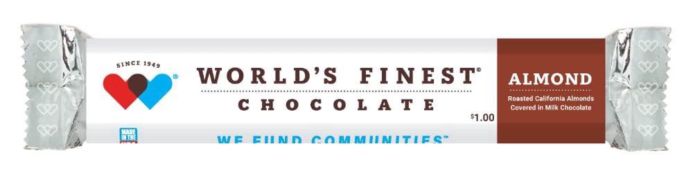 slide 1 of 1, World's Finest Chocolate Almond Milk Chocolate Bar, 1.1 oz