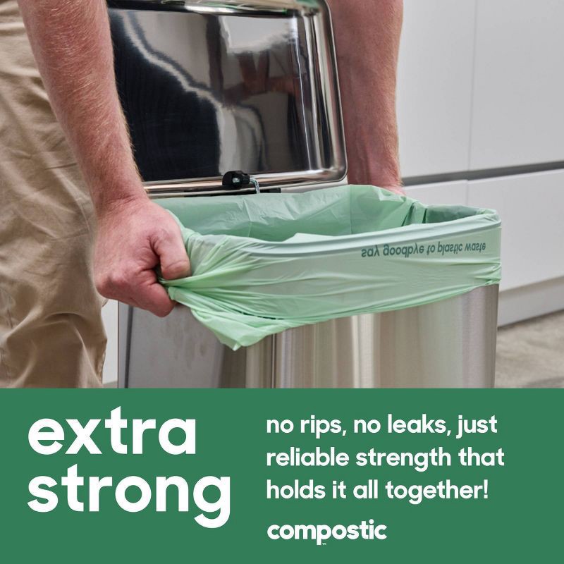 slide 3 of 6, Compostic Trash Bags, 24 ct