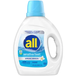 All Sensitive Fresh Spring Breeze Detergent 73 fl oz