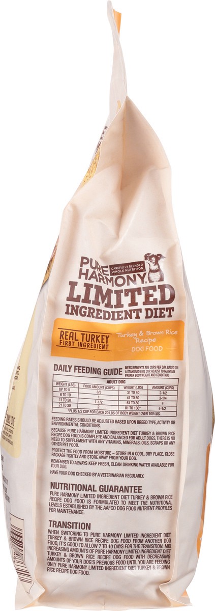 slide 4 of 15, Pure Harmony Limited Ingredient Diet Super Premium Turkey & Brown Rice Recipe Dog Food 4 lb, 4 lb