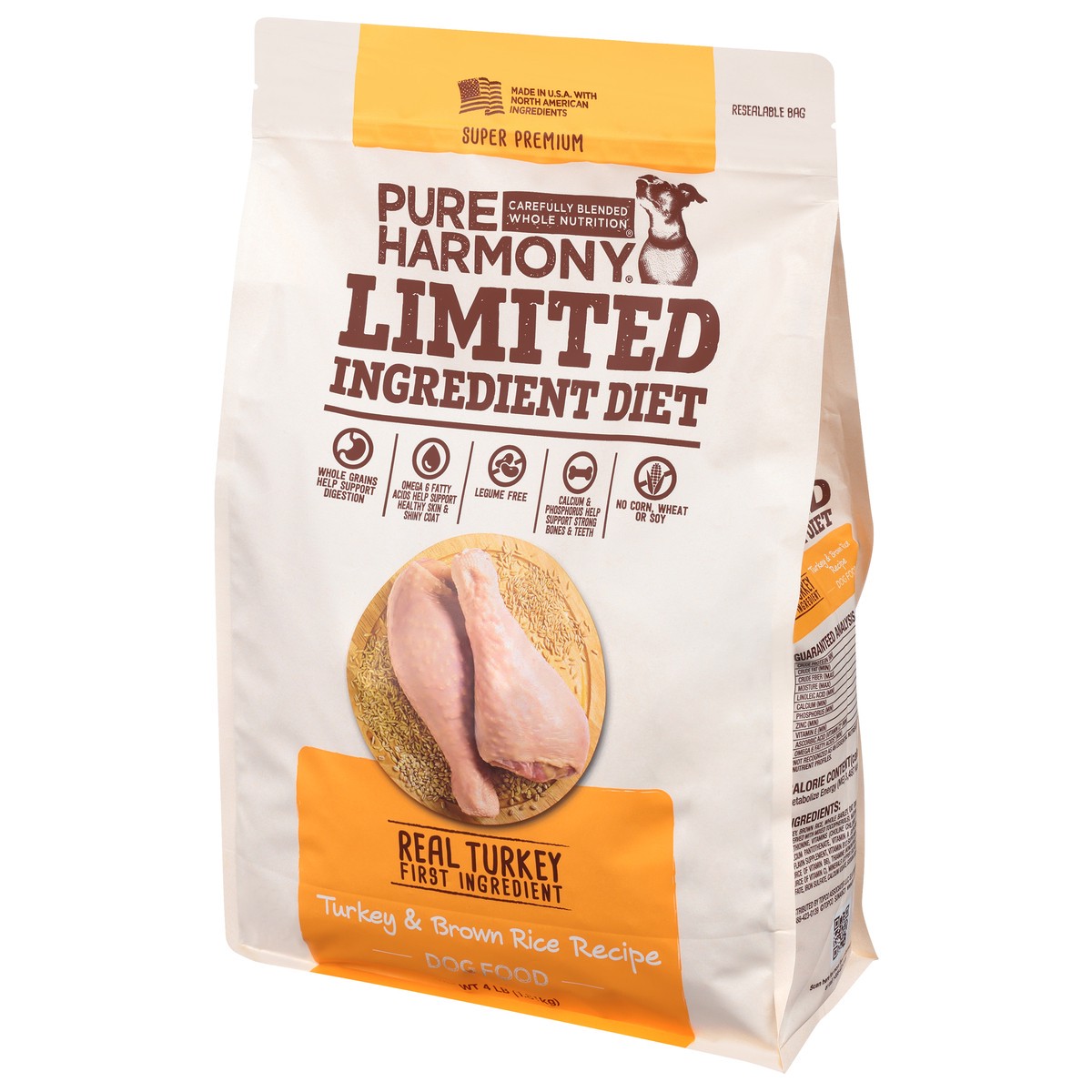slide 7 of 15, Pure Harmony Limited Ingredient Diet Super Premium Turkey & Brown Rice Recipe Dog Food 4 lb, 4 lb