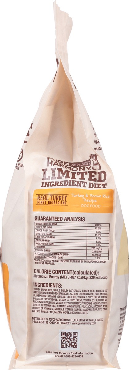 slide 2 of 15, Pure Harmony Limited Ingredient Diet Super Premium Turkey & Brown Rice Recipe Dog Food 4 lb, 4 lb