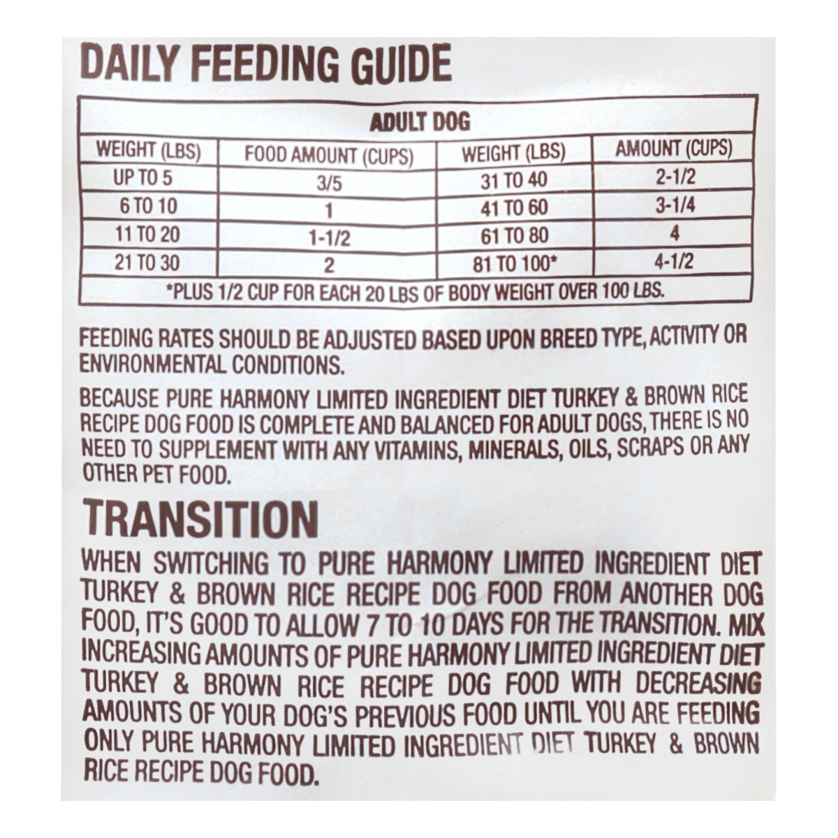 slide 13 of 15, Pure Harmony Limited Ingredient Diet Super Premium Turkey & Brown Rice Recipe Dog Food 4 lb, 4 lb