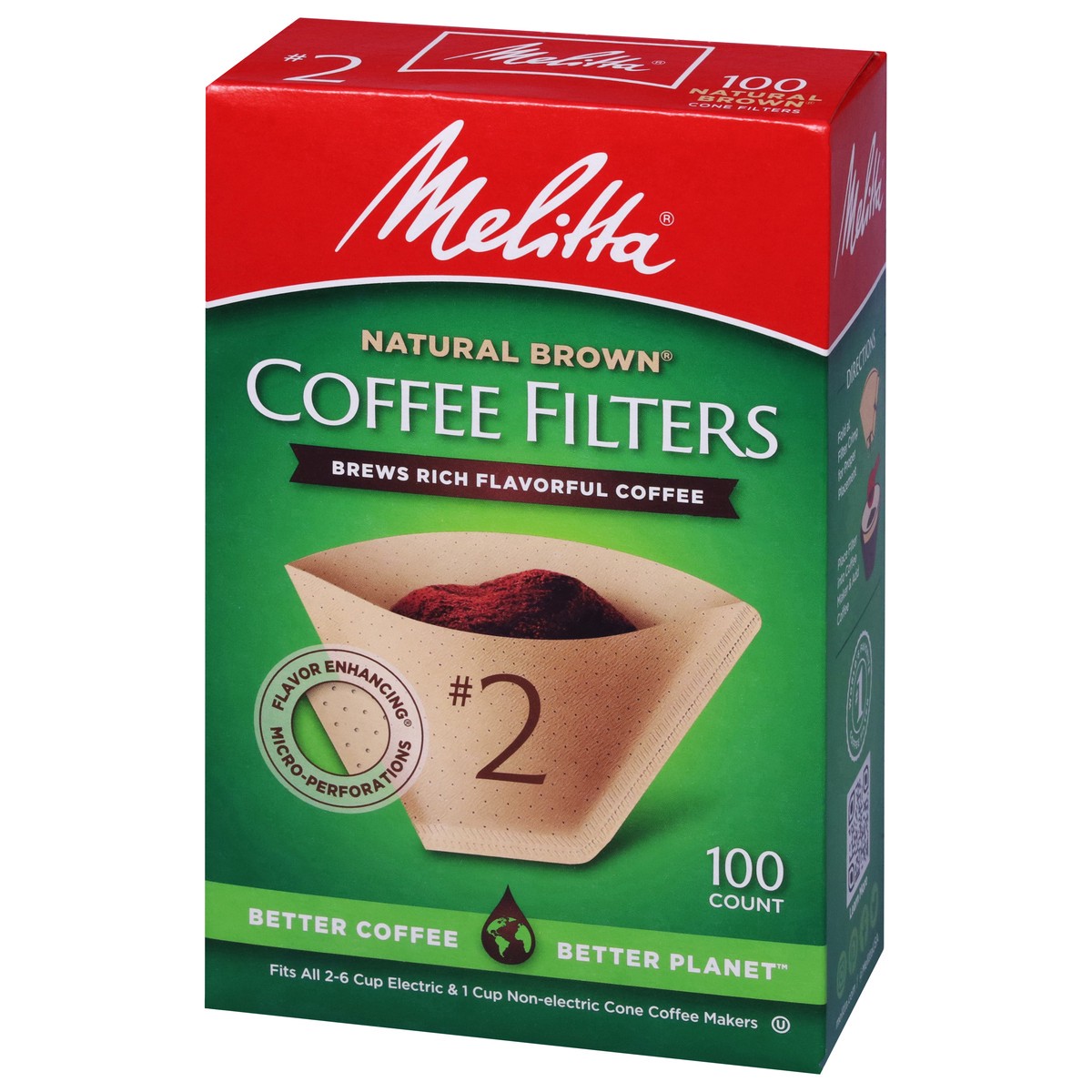 slide 5 of 9, Melitta No. 2 Natural Brown Coffee Filters 100 ea, 100 ct