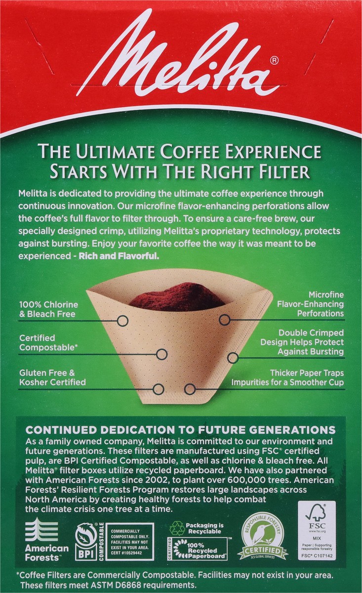 slide 4 of 9, Melitta No. 2 Natural Brown Coffee Filters 100 ea, 100 ct