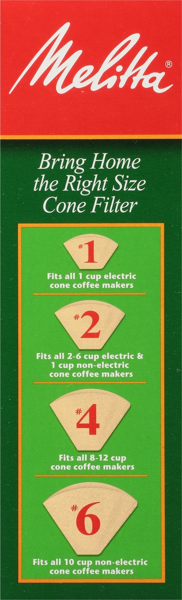 slide 5 of 9, Melitta #2 Natural Brown Cone Coffee Filters, 100 ct