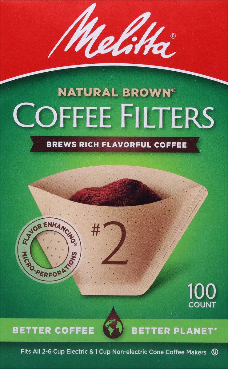 slide 2 of 9, Melitta No. 2 Natural Brown Coffee Filters 100 ea, 100 ct