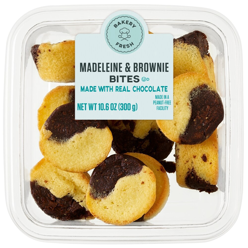 slide 1 of 1, Bakery Fresh Madeleine & Brownie Bites, 10.6 oz
