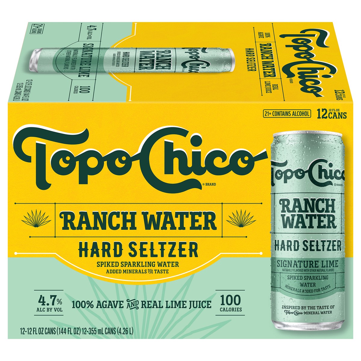 slide 1 of 5, Topo Chico Ranch Water Hard Seltzer, Gluten Free, 4.7% ABV, 12-pack, 12-oz cans, 12 ct; 12 oz