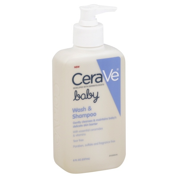 slide 1 of 1, CeraVe Baby Wash & Shampoo, 8 oz