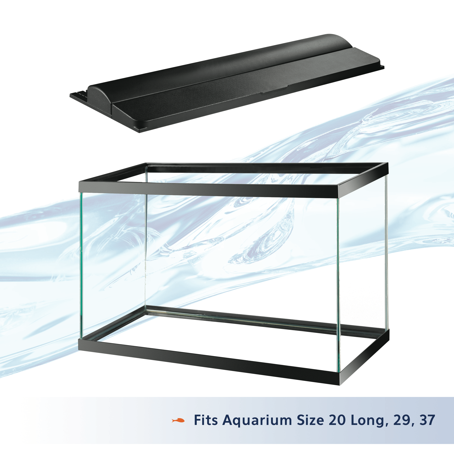 slide 6 of 9, Aqueon LED Deluxe Full Aquarium Hoods Black, 30 Inches, 1 ct