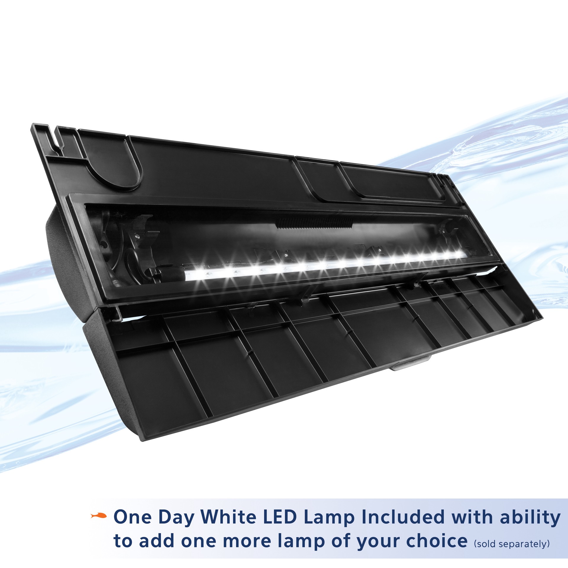 slide 4 of 9, Aqueon LED Deluxe Full Aquarium Hoods Black, 30 Inches, 1 ct