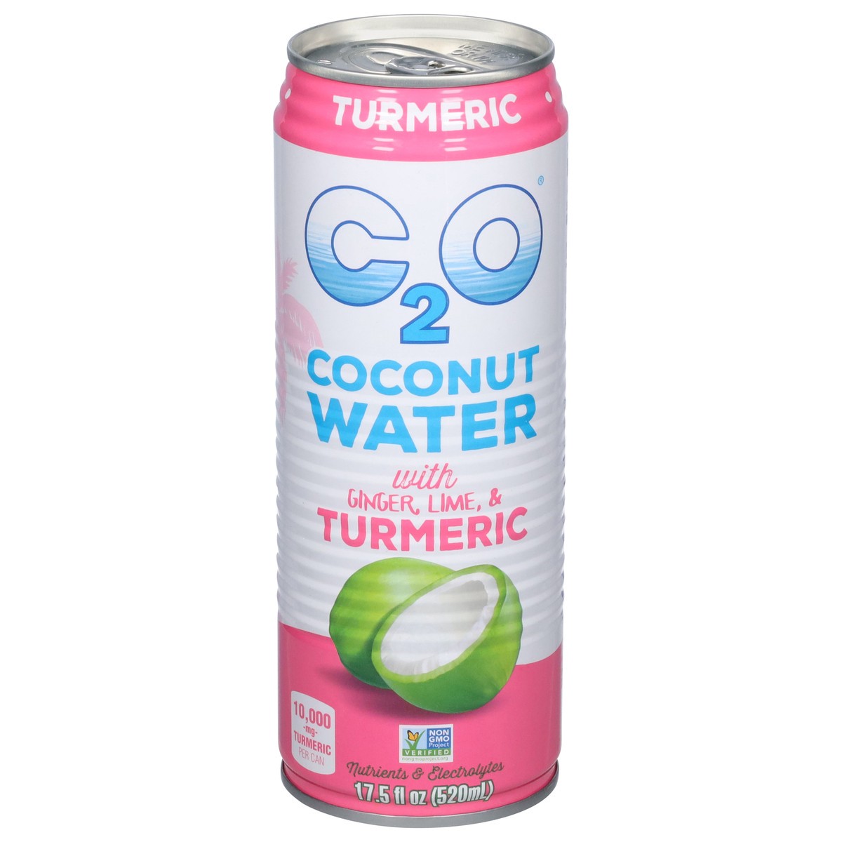 slide 1 of 1, C2O Coconut Water with Ginger, Lime & Turmeric 17.5 fl oz - 17.5 fl oz, 17.5 fl oz