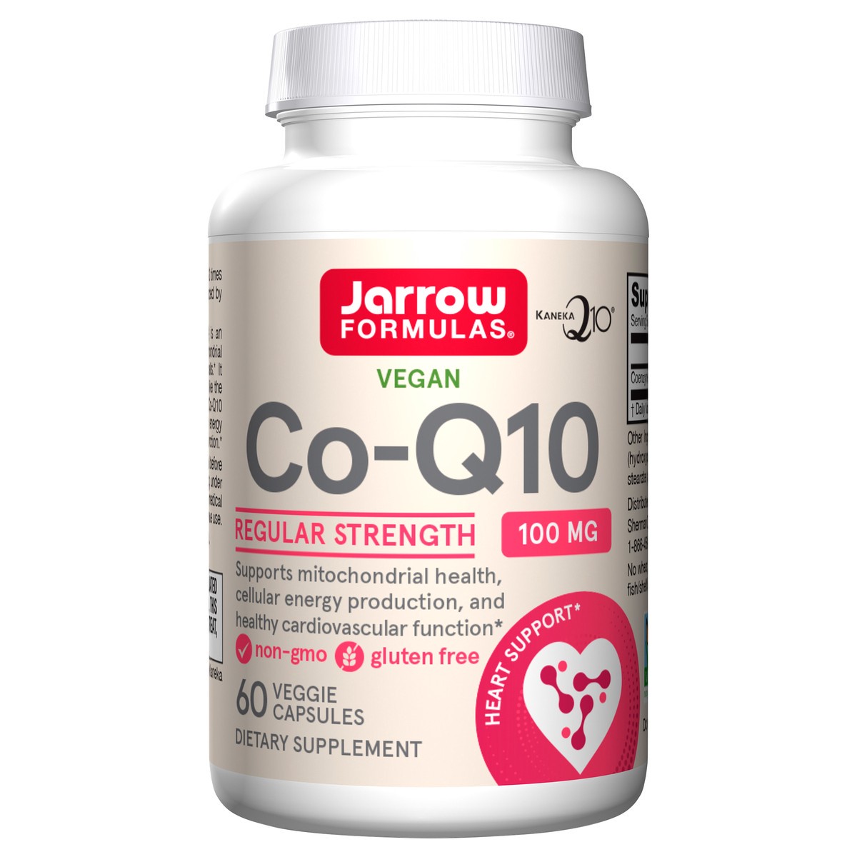slide 1 of 5, Jarrow Formulas Co-Q10 100 mg - Antioxidant Support for Mitochondrial Health, Energy Production & Cardiovascular Function - Dietary Supplement - 60 Veggie Capsules (PACKAGING MAY VARY), 60 ct