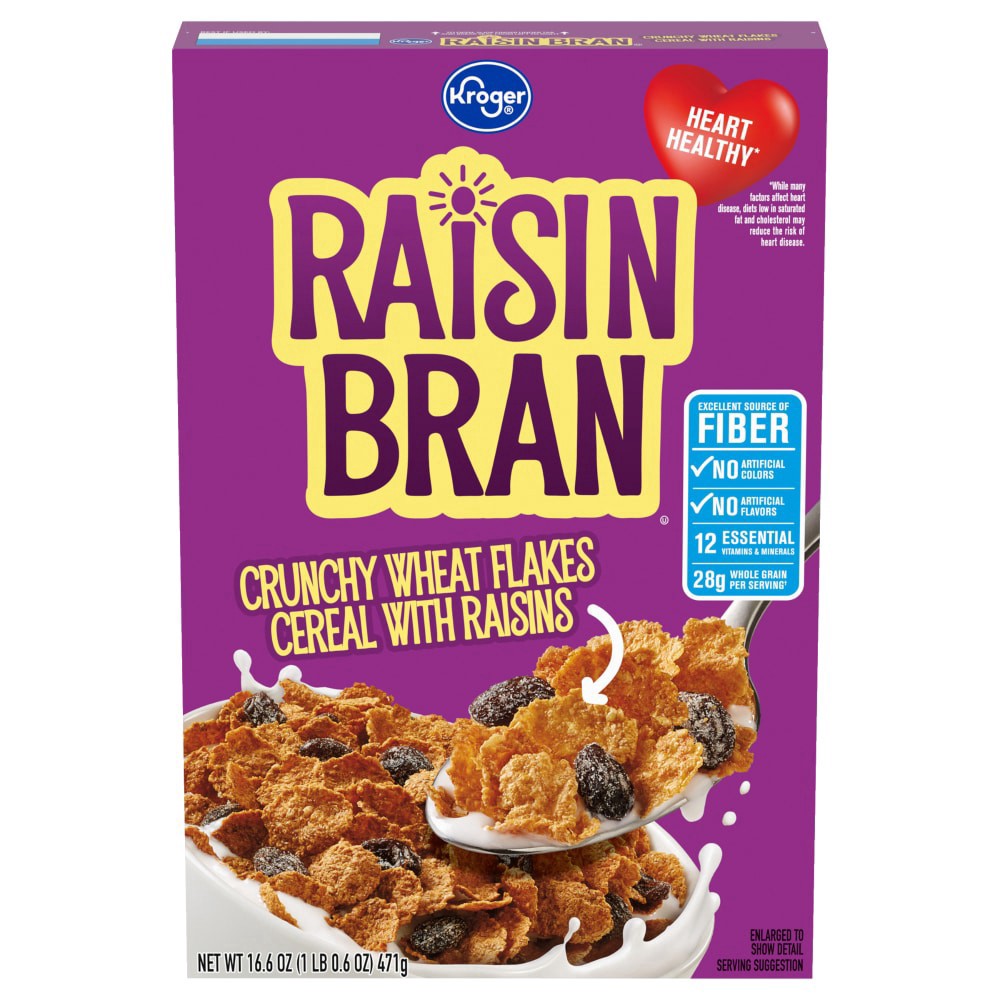 slide 1 of 1, Kroger® Raisin Bran Cereal, 16.6 oz