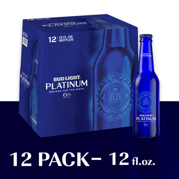 slide 3 of 22, Bud Light Platinum Beer, 12 Pack Beer, 12 FL OZ Bottles, 6% ABV, 12 ct; 12 oz