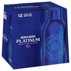 Bud Light Platinum Beer, 12 Pack Beer, 12 FL OZ Bottles