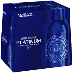 Bud Light Platinum Beer, 12 Pack Beer, 12 FL OZ Bottles, 6% ABV