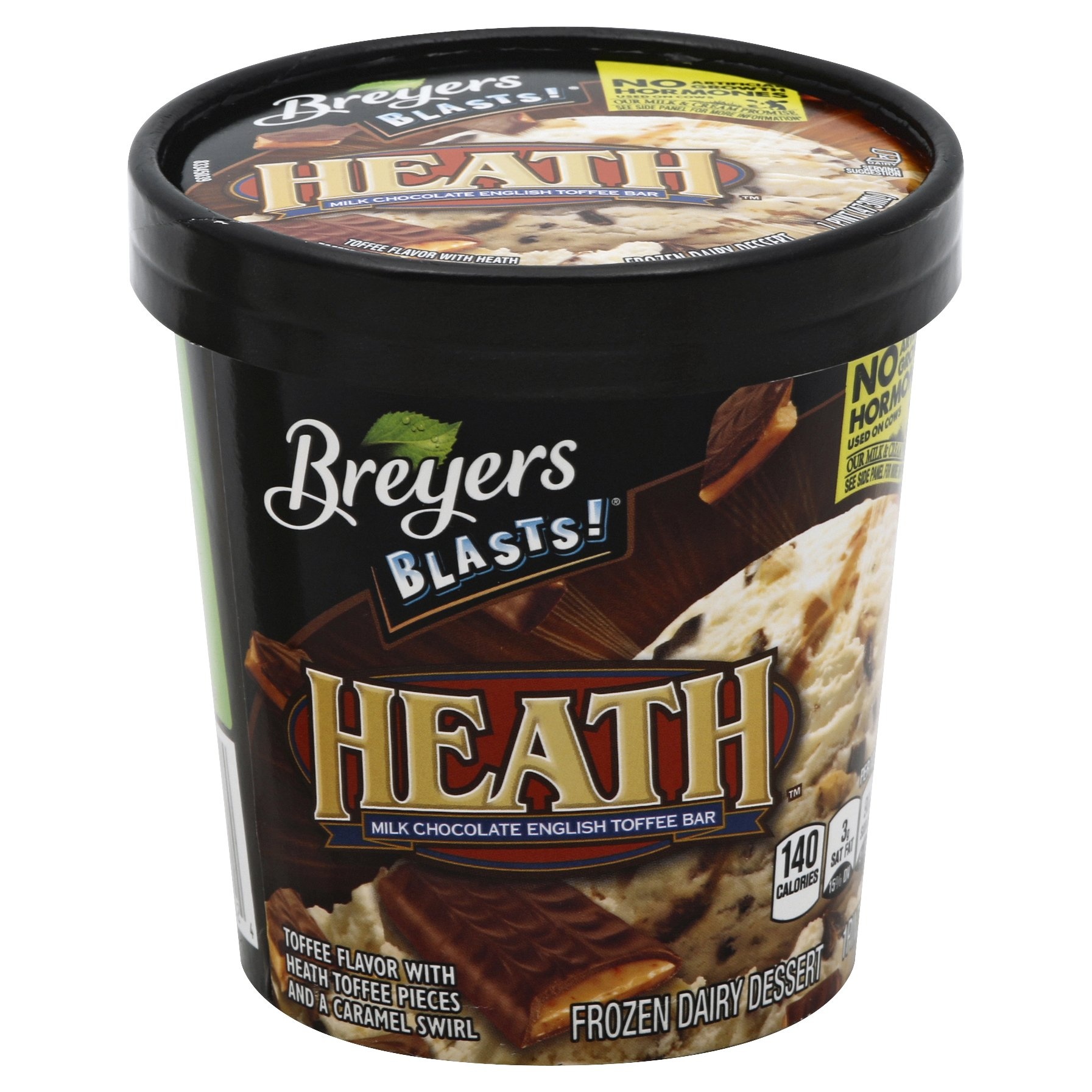 slide 1 of 1, Breyer's Blasts! Heath Mix Chocolate English Toffee Bar Ice Cream, 16 oz