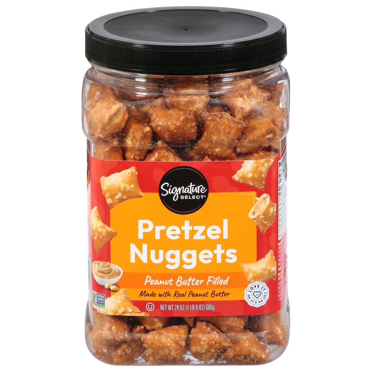 slide 1 of 4, Signature SELECT Peanut Butter Nugget Pretzel - 24 Oz, 24 oz