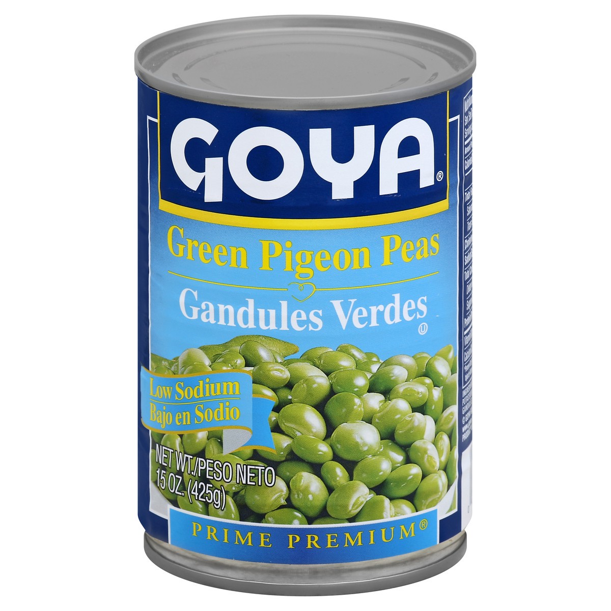 slide 2 of 3, Goya Green Pigeon Peas (Gandules), Low Sodium, 15 oz