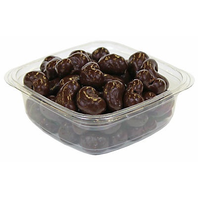 slide 1 of 1, Dark Chocolate Covered Cashews, per lb