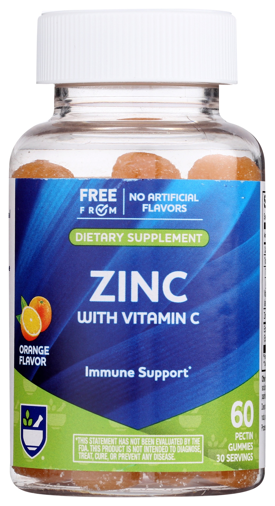 slide 1 of 1, Rite Aid Pectin Based Zinc with Vitamin C Gummy, 60 ct