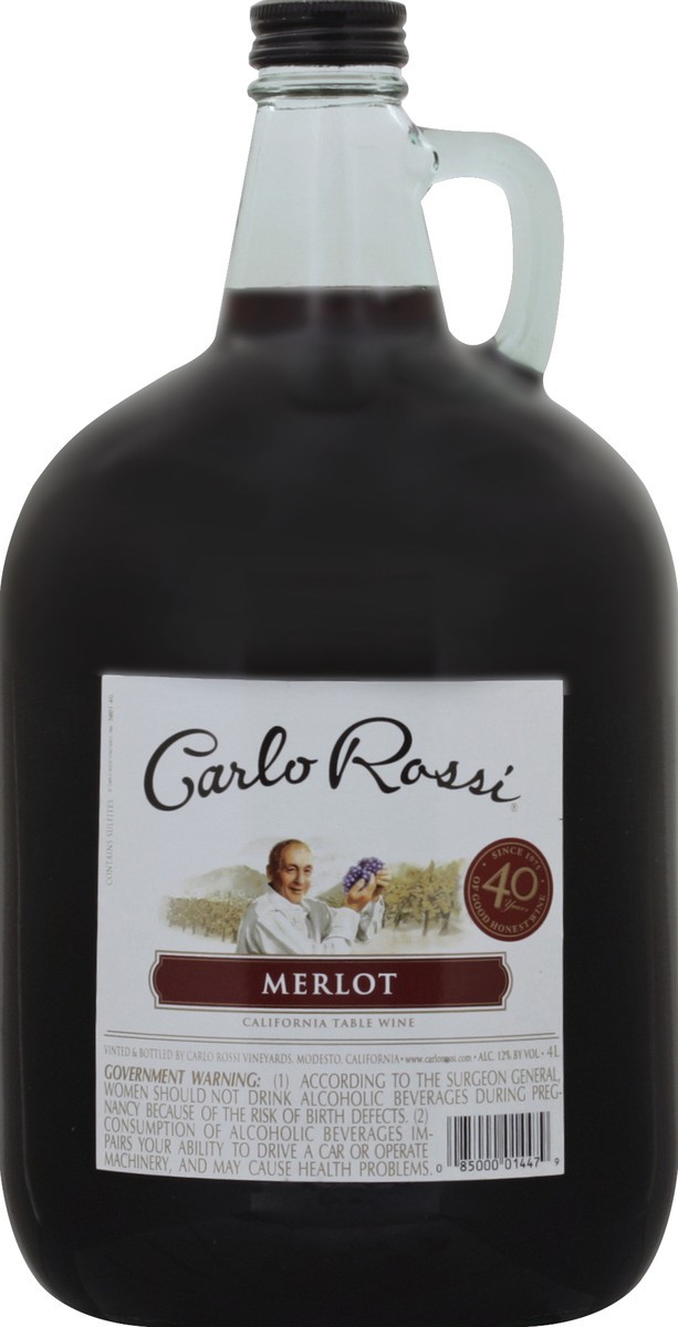 slide 3 of 3, Carlo Rossi Red Wine, 4 liter